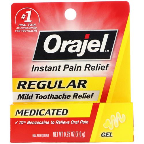 Orajel, Regular Mild Toothache Relief, Medicated, 0.25 oz (7.0 g) فوائد
