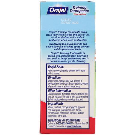 Orajel, Sesame Street Training Toothpaste, Flouride-Free, Berry Fun, 1.5 oz (42.5 g):الفلورايد مجانا, Toothpaste