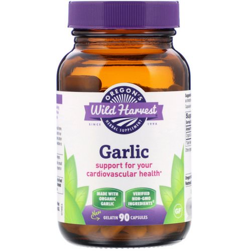 Oregon's Wild Harvest, Garlic, 90 Gelatin Capsule فوائد