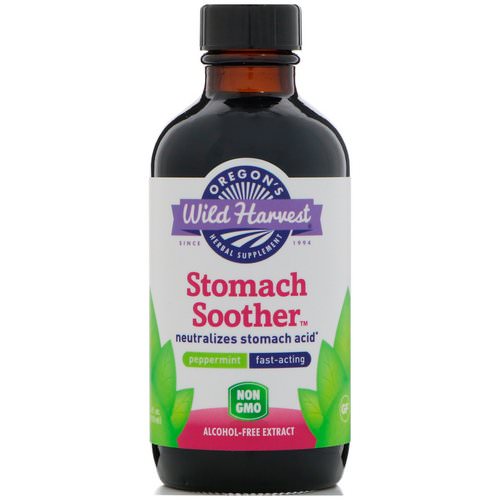 Oregon's Wild Harvest, Stomach Soother, Peppermint, 4 fl oz (118 ml) فوائد
