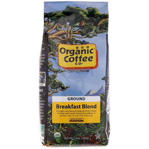 Organic Coffee Co, Breakfast Blend, Ground Coffee, 12 oz (340 g) فوائد