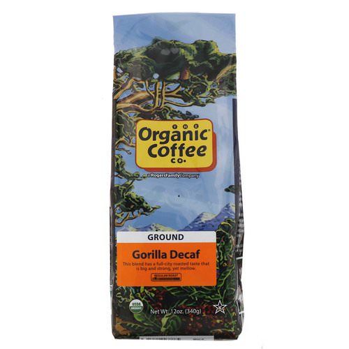 Organic Coffee Co, Gorilla Decaf, Ground, 12 oz (340 g) فوائد