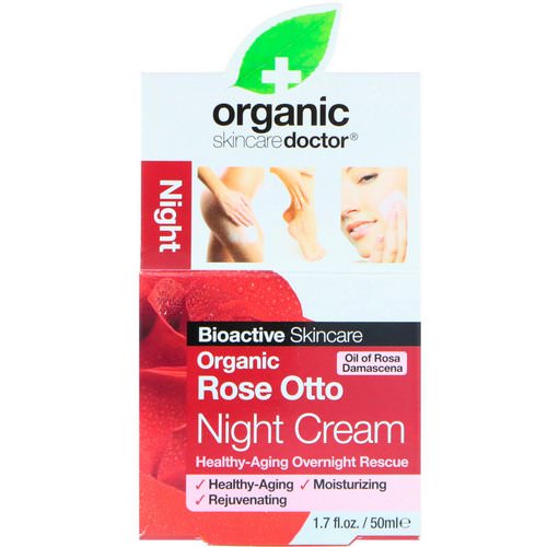 Organic Doctor, Organic Rose Otto Night Cream, 1.7 fl oz (50 ml) فوائد