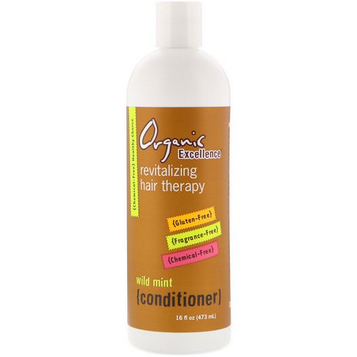 Organic Excellence, Conditioner, Revitalizing Hair Therapy, Wild Mint, 16 fl oz (473 ml) فوائد