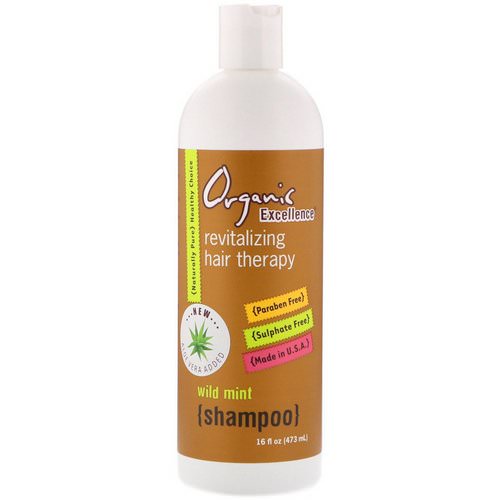 Organic Excellence, Shampoo, Revitalizing Hair Therapy, Wild Mint, 16 fl oz (473 ml) فوائد