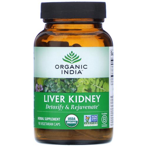 Organic India, Liver Kidney, 90 Vegetarian Caps فوائد