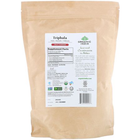 Organic India, Triphala, Fruit Powder, 16 oz (454 g):Triphala, المعالجة المثلية