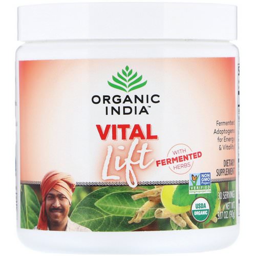 Organic India, Vital Lift, Fermented Adaptogens, 3.17 oz (90 g) فوائد