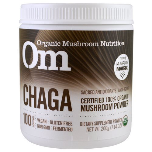 Organic Mushroom Nutrition, Chaga, Certified 100% Organic Mushroom Powder, 7.14 oz (200 g) فوائد