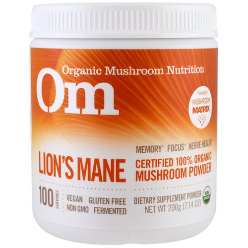 Organic Mushroom Nutrition, Lion's Mane, Mushroom Powder, 7.14 oz (200 g) فوائد