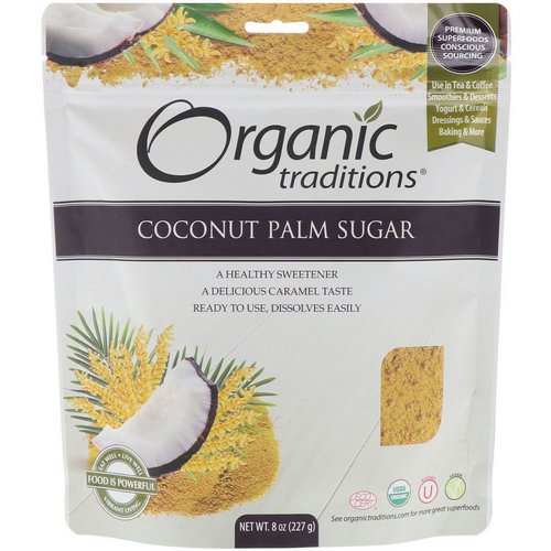 Organic Traditions, Coconut Palm Sugar, 8 oz (227 g) فوائد