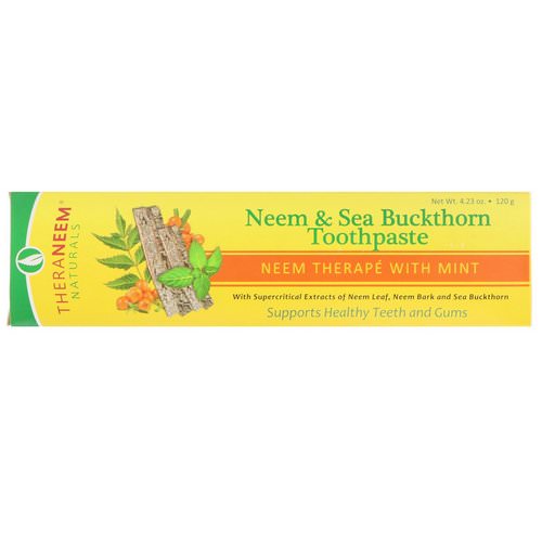 Organix South, Neem & Sea Buckthorn Toothpaste, Neem Therape With Mint, 4.23 oz (120 g) فوائد