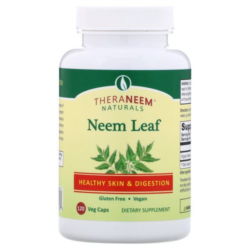 Organix South, TheraNeem Naturals, Neem Leaf, Healthy Skin and Digestion, 120 Veg Caps فوائد
