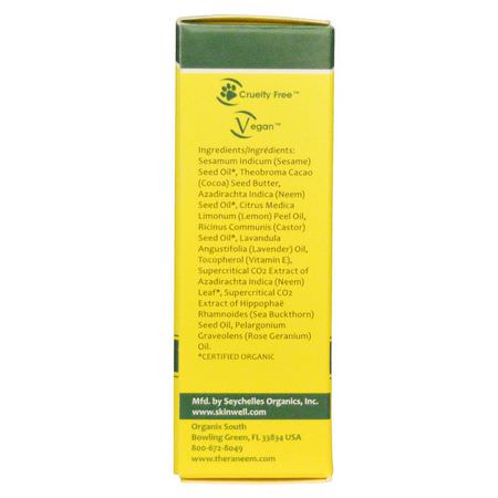 Organix South, TheraNeem Naturals, Neem Nail Therape, Nail & Cuticle Oil, 0.5 fl oz (15 ml):العناية بالبشرة, العناية بالأظافر