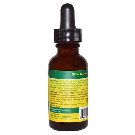 Organix South, TheraNeem Naturals, Neem Oil, 1 fl oz (30 ml):فر,ة الرأس, العناية بالشعر