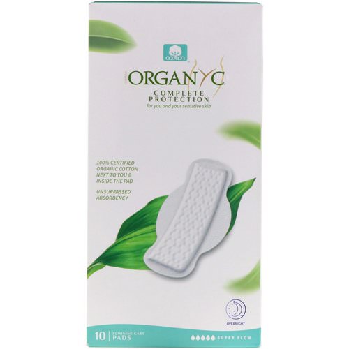 Organyc, Organic Cotton Pads, Super Flow, 10 Pads فوائد