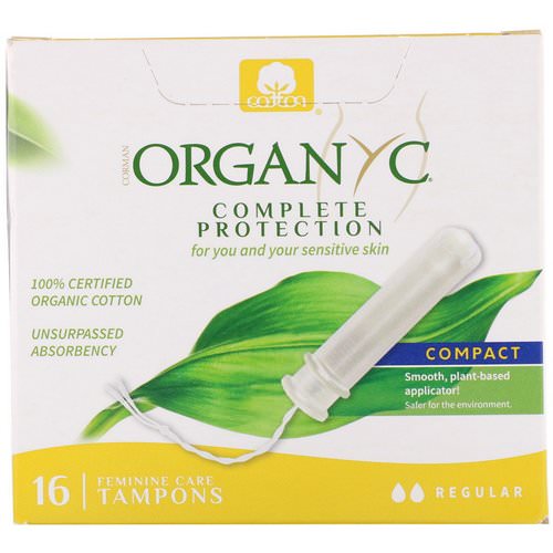 Organyc, Organic Tampons, Compact, Regular Absorbency, 16 Tampons فوائد