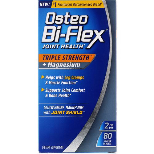 Osteo Bi-Flex, Joint Health, Triple Strength + Magnesium, 80 Coated Tablets فوائد