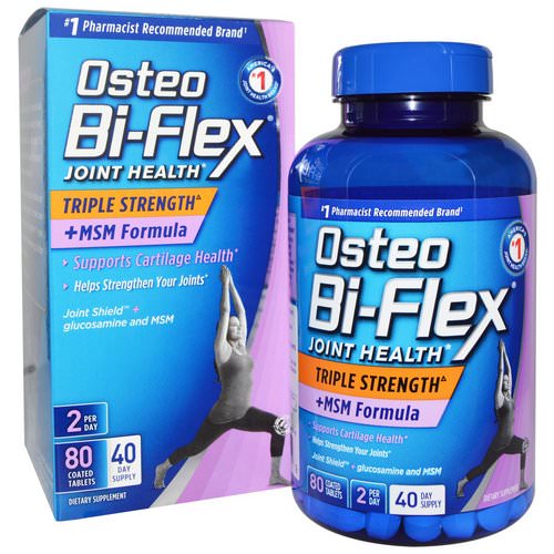 Osteo Bi-Flex, Joint Health, Triple Strength + MSM Formula, 80 Coated Tablets فوائد