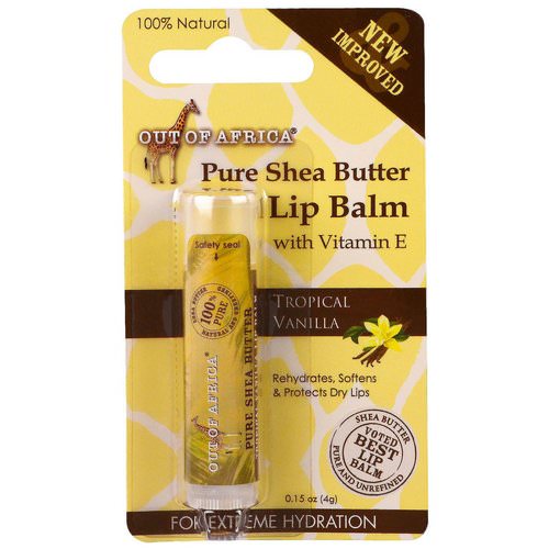 Out of Africa, Lip Balm, Pure Shea Butter, Tropical Vanilla, 0.15 oz (4 g) فوائد
