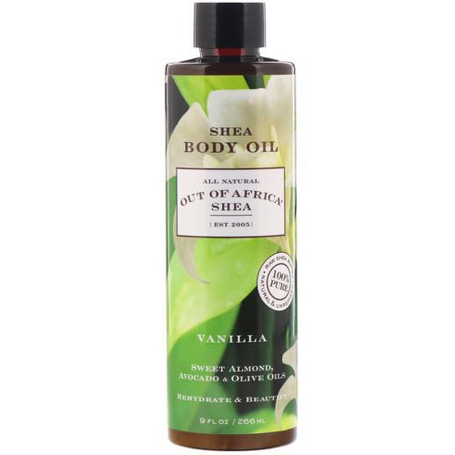 Out of Africa, Shea Body Oil, Vanilla, 9 fl oz (266 ml) فوائد