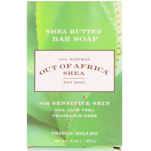 Out of Africa, Shea Butter Bar Soap, With Aloe Vera, Fragrance Free, 4 oz (120 g) فوائد