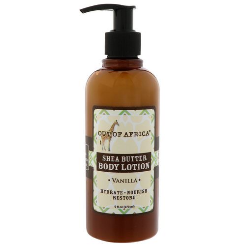 Out of Africa, Shea Butter Body Lotion, Vanilla, 9 fl oz (270 ml) فوائد