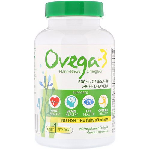 Ovega-3, Ovega-3, 500 mg, 60 Vegetarian Softgels فوائد