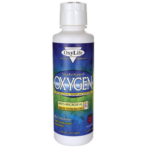 OxyLife, Stabilized Oxygen With Colloidal Silver and Aloe Vera, Mountain Berry, 16 oz (473 ml) فوائد