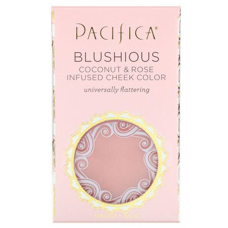 Pacifica, Blushious, Coconut & Rose Infused Cheek Color, Camellia, 0.10 oz (3.0 g):Blush, Cheeks
