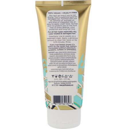 Pacifica, Coconut Pro, Strong & Long Creamy Oil Mask, 6 fl oz (177 ml):فر,ة الرأس العناية, العناية بالشعر