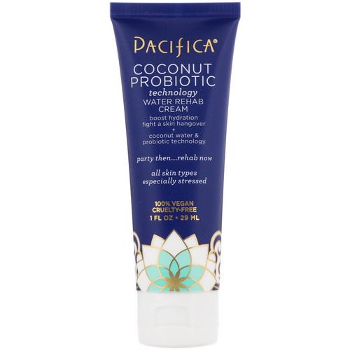 Pacifica, Coconut Probiotic, Technology Water Rehab Cream, 1 fl oz (29 ml) فوائد