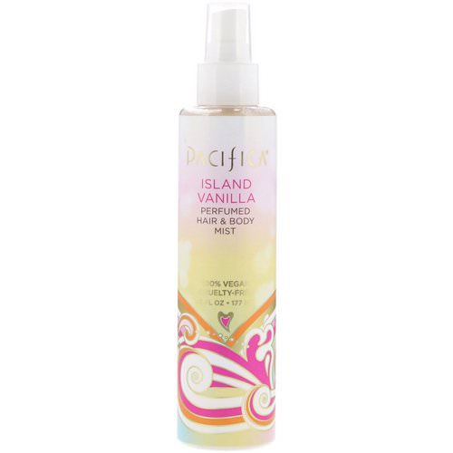 Pacifica, Island Vanilla Perfumed Hair & Body Mist, 6 fl oz (177 ml) فوائد