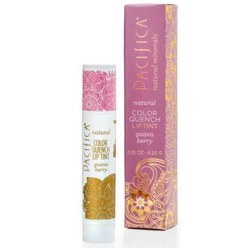 Pacifica, Natural Color Quench Lip Tint, Guava Berry, 0.15 oz (4.25 g) فوائد