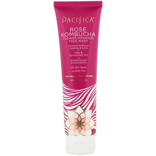 Pacifica, Rose Kombucha, Flower Powered Face Wash, 5 fl oz (147 ml) فوائد