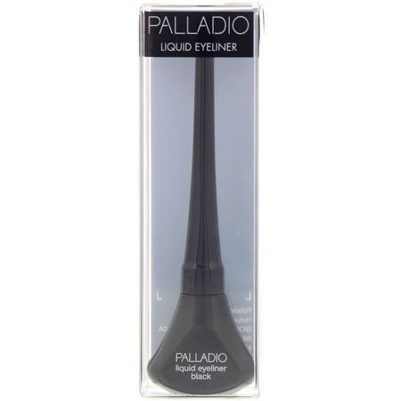 Palladio, Liquid Eyeliner, Black, 0.13 fl oz (3.8 ml):كحل, عيون