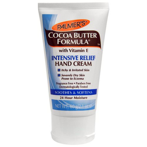 Palmer's, Cocoa Butter Formula, Intensive Relief Hand Cream, Fragrance Free, 2.1 oz (60 g) فوائد