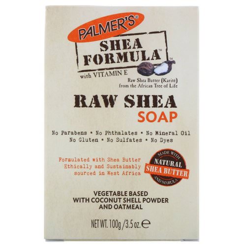 Palmer's, Shea Formula, Raw Shea Soap, with Vitamin E, 3.5 oz (100 g) فوائد