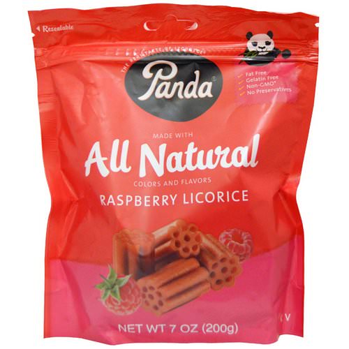 Panda Licorice, All Natural Raspberry Licorice, 7 oz (200 g) فوائد