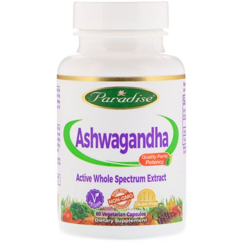 Paradise Herbs, Ashwagandha, 60 Vegetarian Capsules فوائد
