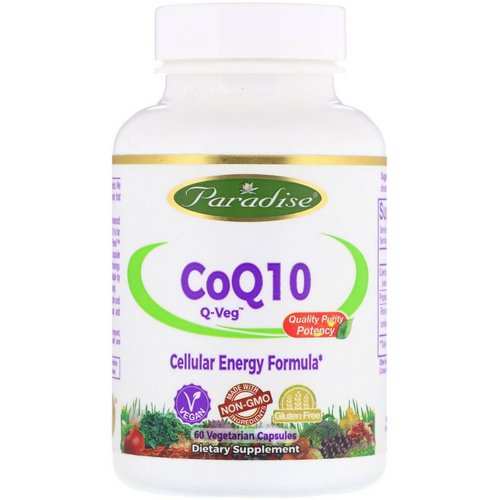 Paradise Herbs, CoQ10, Q-Veg, 60 Vegetarian Capsules فوائد