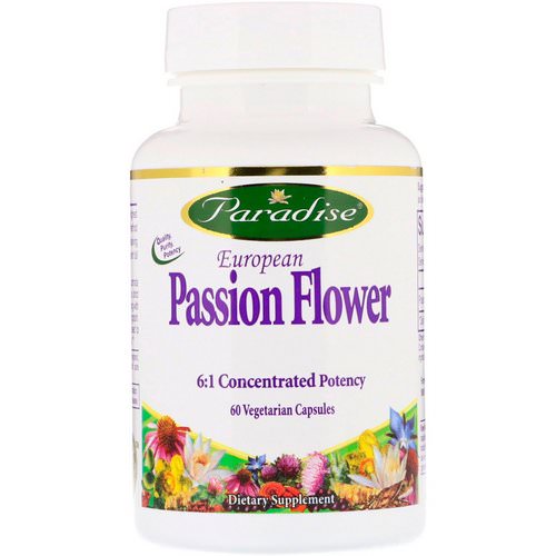 Paradise Herbs, European Passion Flower, 60 Vegetarian Capsules فوائد