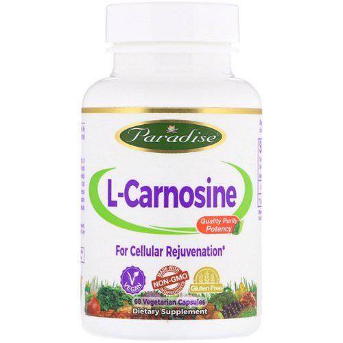 Paradise Herbs, L-Carnosine, 60 Vegetarian Capsules فوائد