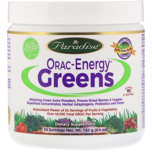 Paradise Herbs, ORAC-Energy Greens, 6.4 oz (182 g) فوائد