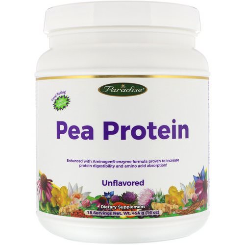 Paradise Herbs, Pea Protein, Unflavored, 16 oz (454 g) فوائد