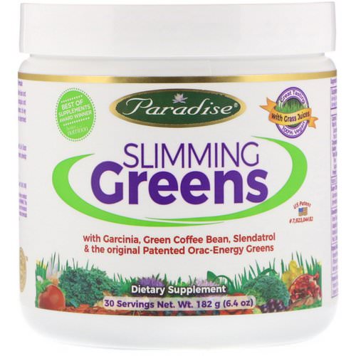 Paradise Herbs, Slimming Greens, 6.4 oz (182 g) فوائد