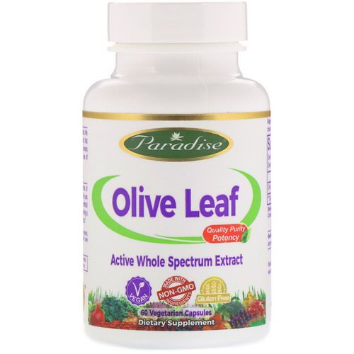 Paradise Herbs, Olive Leaf, 60 Vegetarian Capsules فوائد
