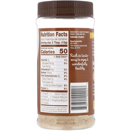 PB2 Foods, PB2, Powdered Peanut Butter with Cocoa, 6.5 oz (184 g):زبدة الف,ل الس,داني, يحفظ