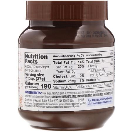 Peanut Butter & Co, Hazelnut Spread, Milk Chocolatey Hazelnut, 13 oz (369 g):انتشار البندق,الحفاظ عليه