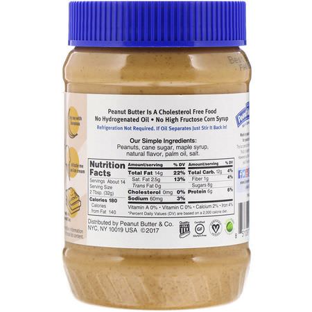 Peanut Butter & Co, Mighty Maple, Peanut Butter Blended with Yummy Maple Syrup, 16 oz (454 g):يحافظ, ينتشر